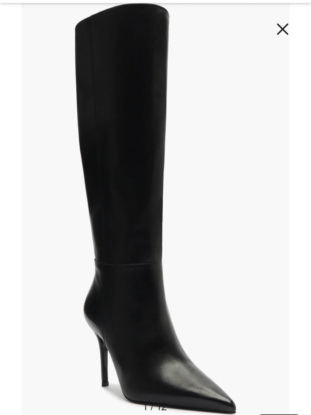 SCHUTZ Black Pointed-Toe Over-the-Knee Stiletto Boots